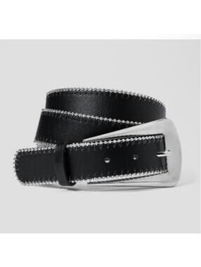 Shot Bead Edge Belt with Fashion Buckle - Wild Fable™ Black X LARGE